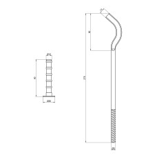 Кріплення SD Plus на чавунний радіатор 10х280 мм SD113280