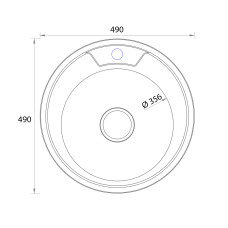 Кухонна мийка Lidz 490-A 0,8 мм Satin (LIDZ490ASAT)