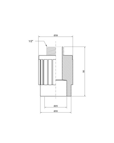 Муфта PPR Thermo Alliance 25х1/2" ЗР