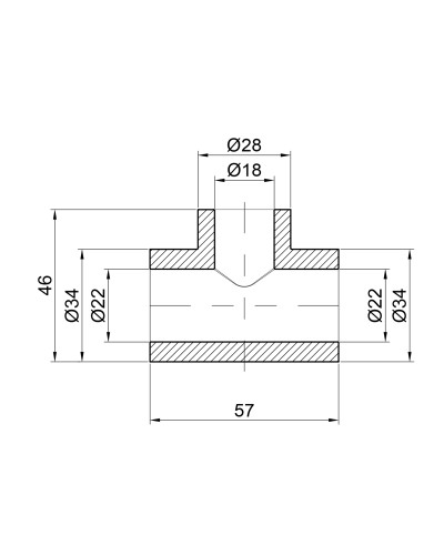 Трійник PPR Thermo Alliance 25х20х25