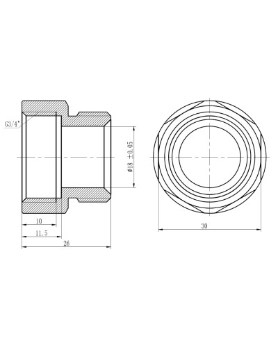 Муфта обтискна SD Forte 20х3/4" В SF171W2020