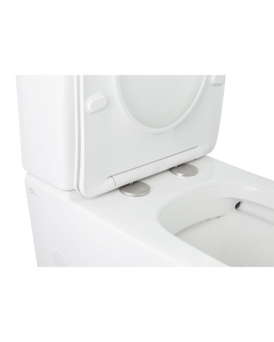 Унітаз-компакт Qtap Stork/Swan безобідковий з сідінням Soft-close QT15222179W