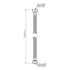 Гнучка підводка для води SD Forte ВВ 150 см SF391W150