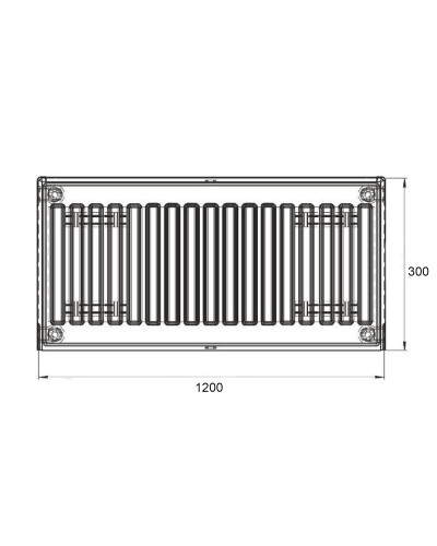 Радіатор сталевий Thermo Alliance 22 тип 300х1200 бічне підключення