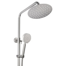 Душова система з верхнім тропічним душем універсальна Lidz Aria 1031 на три споживача (з виливом) (k35) LDARI1031NKS34933 Nickel