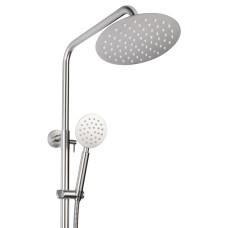 Душова система з верхнім тропічним душем універсальна Lidz Aria 1031 на три споживача (з виливом) (k35) LDARI1031NKS34933 Nickel