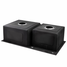 Мийка для кухні з двома чашами інтегрована Lidz Handmade H7843 (LDH7843BRU35387) Brushed Steel 3,0/1,0 мм