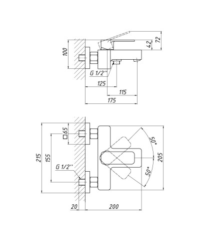 Змішувач для ванни Qtap Namesti QTNAM3025102DC Chrome