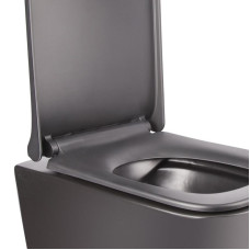 Набір Qtap інсталяція 3 в 1 Nest QT0133M425 з панеллю змиву круглою QT0111M11V1146MB + унітаз з сидінням Tern QT1733052ERMB