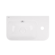 Раковина Qtap Tern 450х260х155 White з донним клапаном QT17115117RW