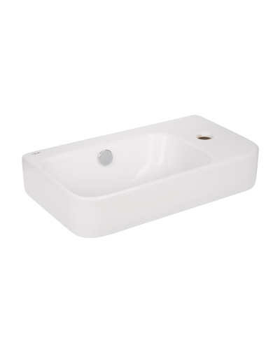 Раковина Qtap Tern 450х260х155 White з донним клапаном QT17115117RW