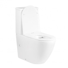 Qtap Robin чаша унітазу підлогового Rimless гор. випуск, нижнє підведення, без сидіння 665x380x845 mm WHITE