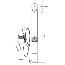 Насос заглибний відцентровий Thermo Alliance 4SSM2-15 0,75 кВт з пультом