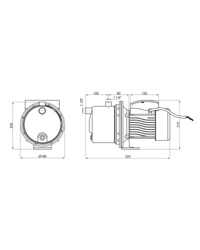 Насос самовсмоктувальний відцентровий Thermo Alliance D-JDTm-125 0,92 кВт