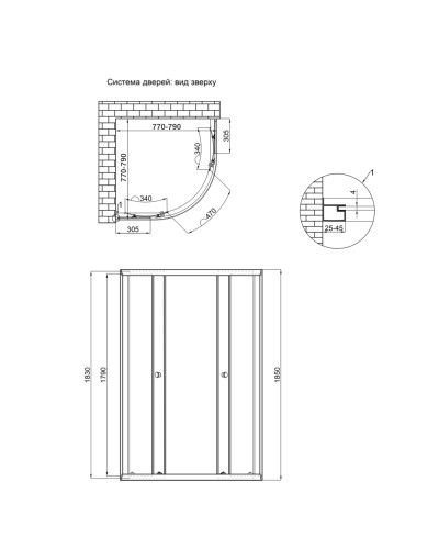 Душова кабіна Lidz Latwa SC80x80.SAT.LOW.GR, скло тоноване 4 мм без піддона