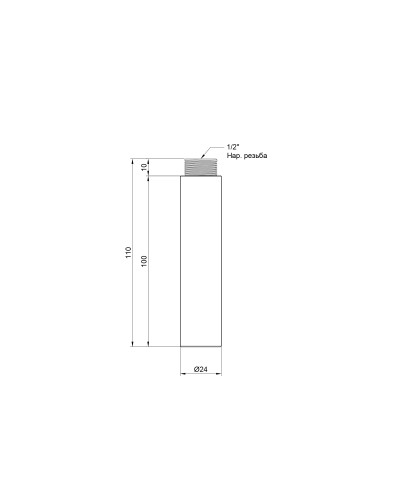 Подовжувач SD Plus 100х1/2" хром SD13015100