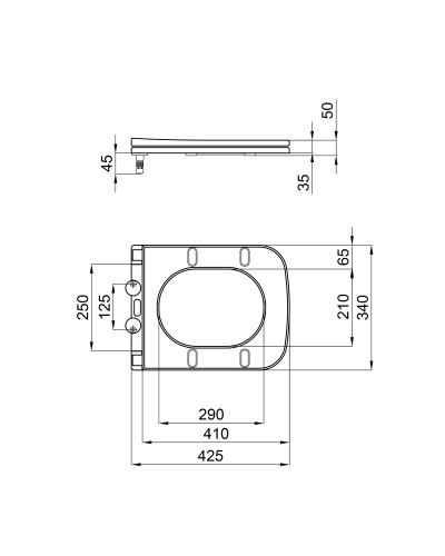 Сидіння для унітаза Qtap Presto з мікроліфтом Slim QT26992615EW