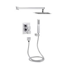 Готове рішення Qtap 14: Стіна Walk-In GLIDE, 120x190 + Душ. набір прихованого монтажу з термостатом
