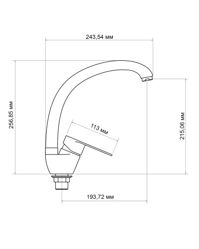 Змішувач для кухні Lidz Tani 008F (k40) LDTAN008FCRM44971 Chrome