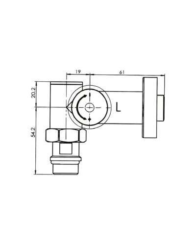 Комплект кранів SD Forte 1/2" НР для рушникосушарки кутовий бiлий SF395W15HEW