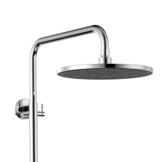 Душова система з верхнім тропічним душем універсальна Qtap Scorpio термостатична на три споживача (з виливом) QTSCO112CRM45901 Chrome