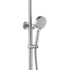 Душова система з верхнім тропічним душем універсальна Lidz Aria 1033 на три споживача (з виливом) (k35) LDARI1033NKS46109 Nickel