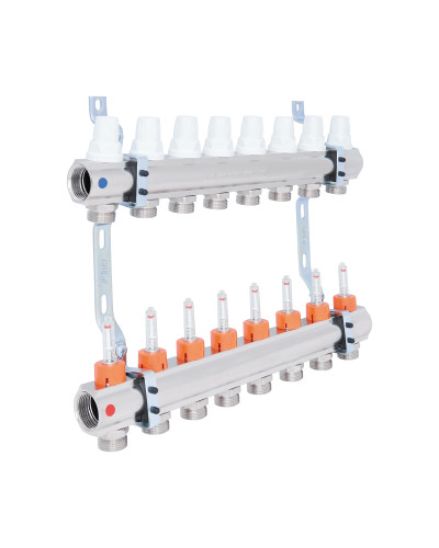 Колектор Icma 1" 8 виходів, з витратомірами №K013