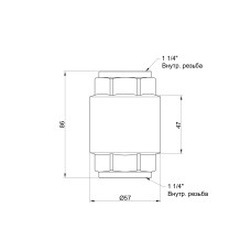 Зворотний клапан SD Forte 1" 1/4 EURO SF247W32