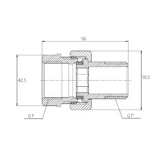 Згін "Американка" SD Forte 1" прямий SF190W25