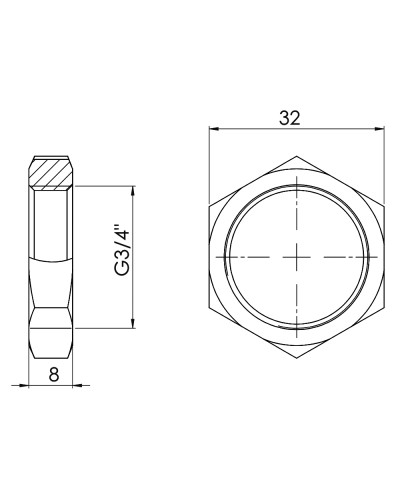 Контргайка SD Forte 3/4" SF35020