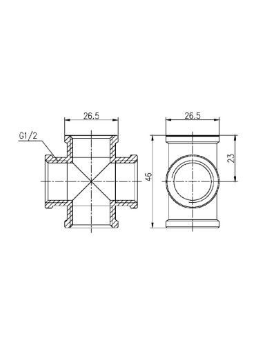 Хрестовина SD Forte 1/2" ВВ SF35415