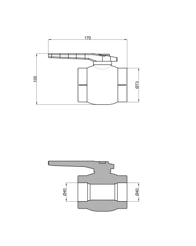 Кран кульовий PPR Thermo Alliance 40