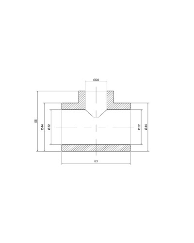 Трійник PPR Thermo Alliance 32х20х32