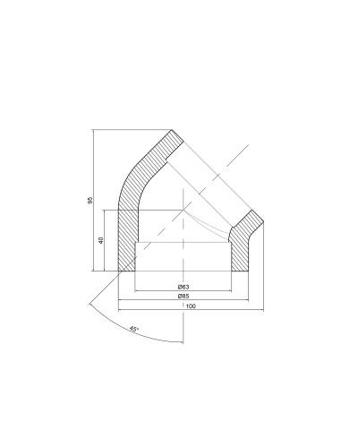 Кутик PPR Thermo Alliance 63, 45°