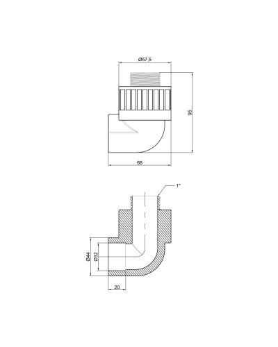 Кутик PPR Thermo Alliance 32х1" ЗР