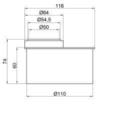 Редукція каналізаційна TA Sewage 110х50 коротка