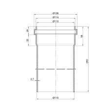 Труба PPR каналізаційна TA Sewage 110х2,7, 0,25 м