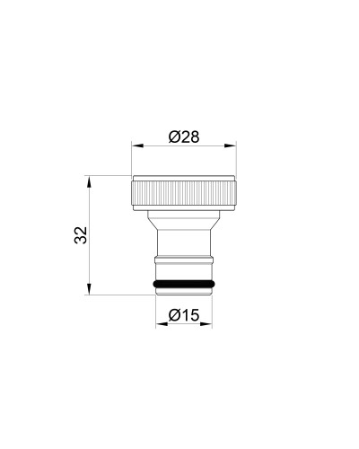 Штуцер с адаптером SD Plus 3/4"х1/2" ВР SD140W2015