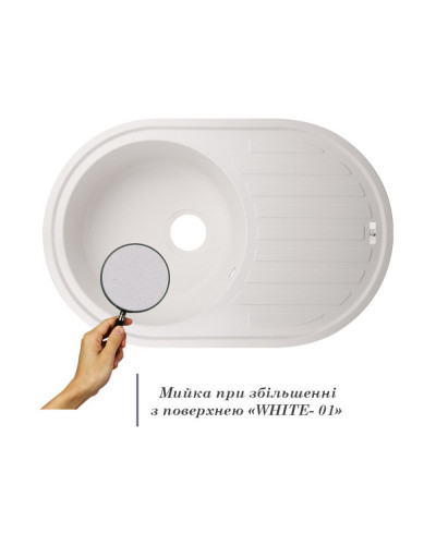 Кухонна мийка Lidz 780x500/200 WHI-01 (LIDZWHI10780500200)