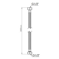 Гнучка підводка для води SD Forte ВВ 200 см SF391W200