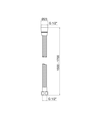 Шланг Lidz Niagara 06 1,5-1,7 м LDNIA06CRM35454 Chrome