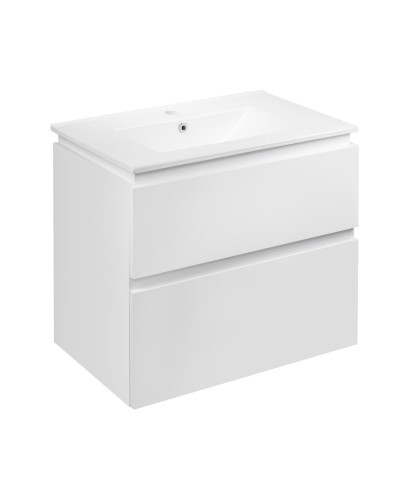 Комплект Qtap Albatross 710х725х460 White тумба підвісна + раковина урізна QT0172TP700D3070CW