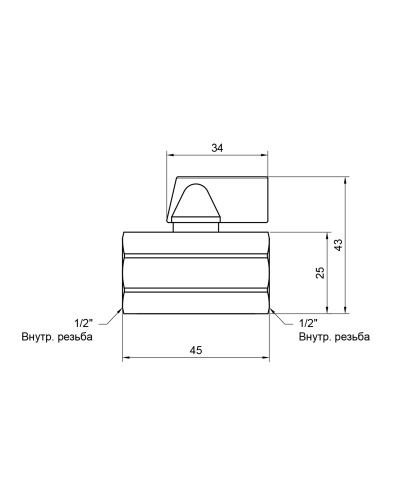 Кран кульовий SD Plus "Mini" 1/2" ВР SD187W15