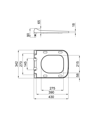 Сидіння для унітаза Qtap (Tern) з мікроліфтом Slim QT99HY2238W