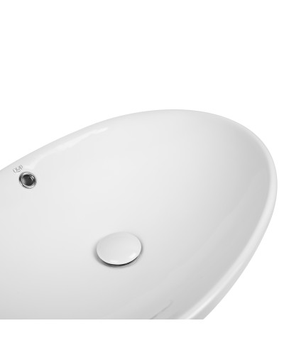 Раковина-чаша Qtap Dove 625х415х150 White з донним клапаном QT06113077W