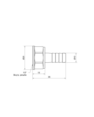 Штуцер SD Plus 10х1/2" ВР SD4261510