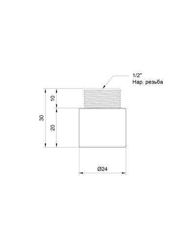 Подовжувач SD Plus 20х1/2" хром SD1301520