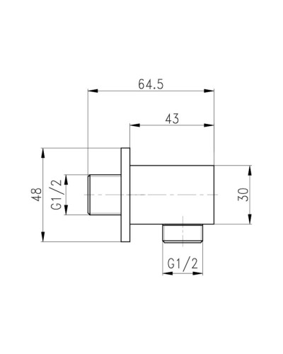 Підключення для шланга Qtap Spojeni прямокутне QT809810842857NB Black Matt