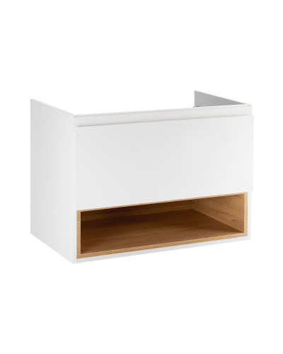 Тумба підвісна Qtap Robin 900х580х500 WHITE/WHITISH OAK QT1374TPВ9001NWWO