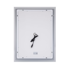 Дзеркало Qtap Mideya Classic 600х800 з LED-підсвічуванням Touch, з антизапотіванням, з годинником, димером, рег. яскравості QT2078F6151W